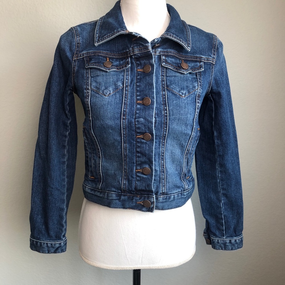 Ann Taylor Loft XS crop Denim Jacket